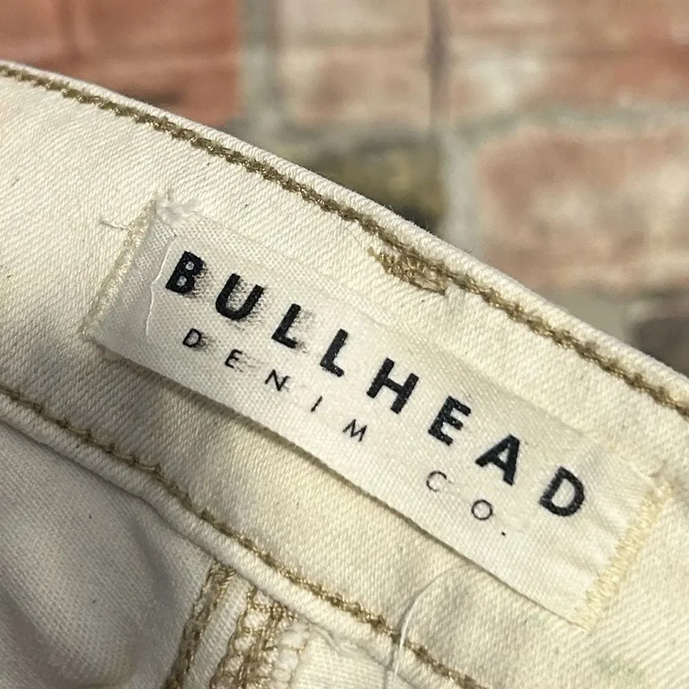 5 for $25🔥Bullhead Denim Co. Embroidered White Cut‎ Off High Rise Shorts Size 1